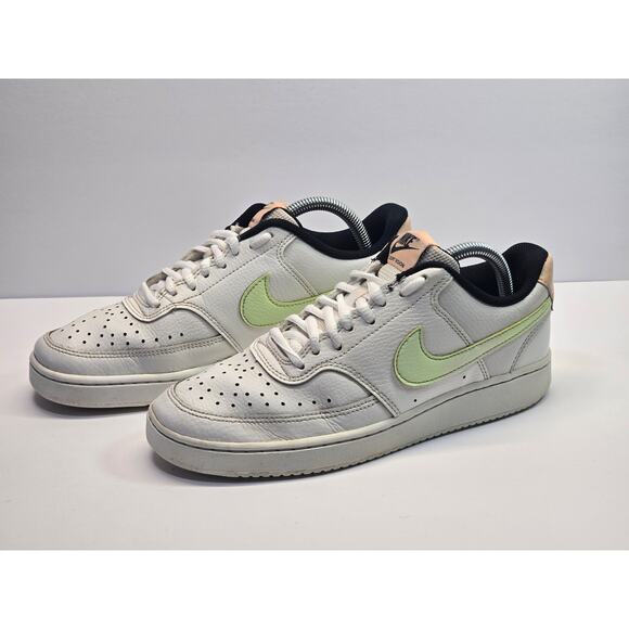 Nike Court Vision Low Womens Shoes, Sneakers, Size 8, Summit White/ Barely Volt - Picture 1 of 8